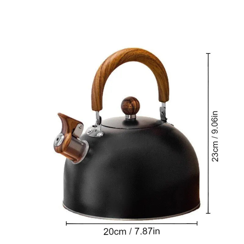 1pc 2.5/3L Liter Stainless Steel Whistle Kettle Thickened Kettle Gas Induction Cooker Universal Kettle Whistle Kettle