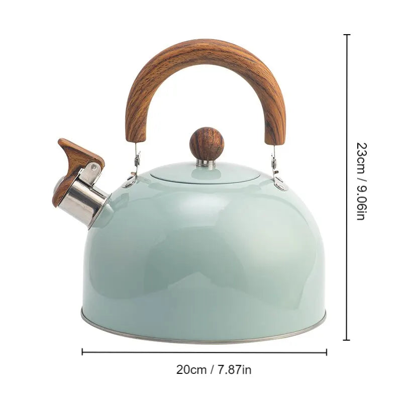 1pc 2.5/3L Liter Stainless Steel Whistle Kettle Thickened Kettle Gas Induction Cooker Universal Kettle Whistle Kettle