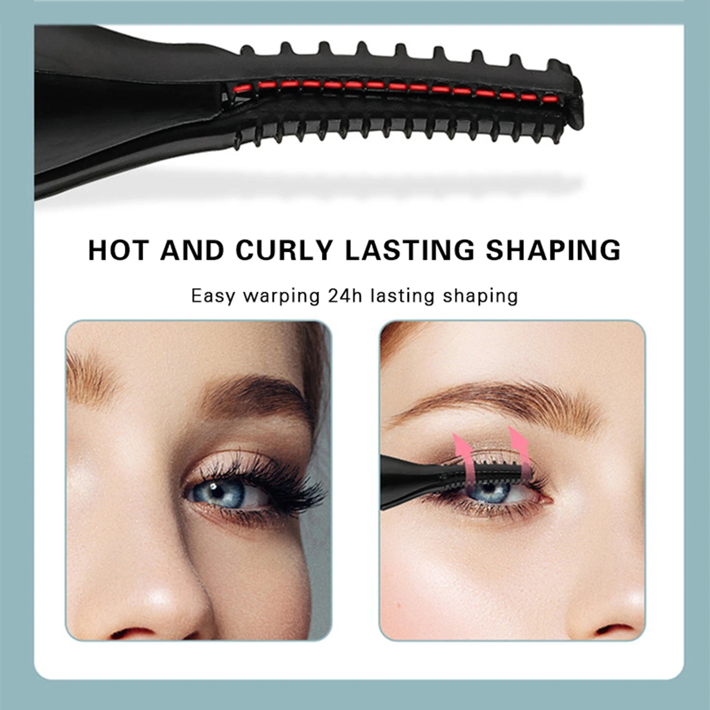 Electric Eyelash Curlers Rechargeable 3 Heat Modes Fast Heating Handheld Eyelash Curler Ideal Gift for Women Girlfriend