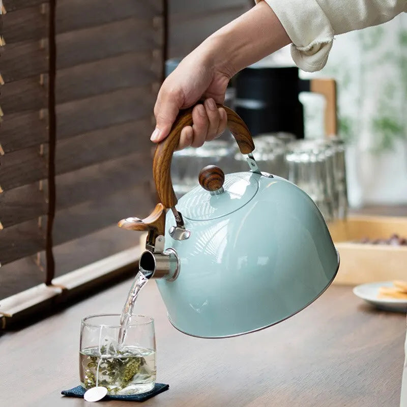 1pc 2.5/3L Liter Stainless Steel Whistle Kettle Thickened Kettle Gas Induction Cooker Universal Kettle Whistle Kettle