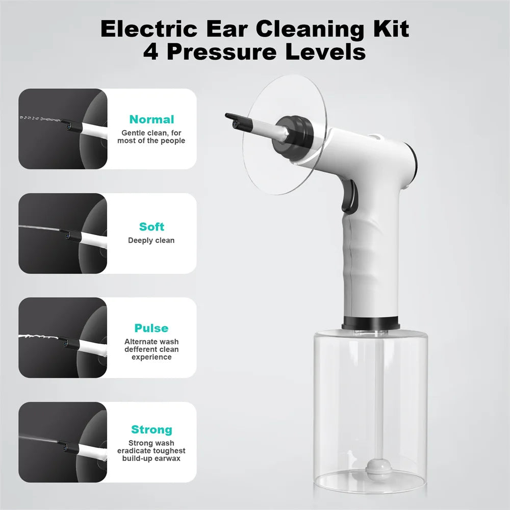 Electric Ear Cleaning Kit Ear Irrigation Flushing System Ear Wax Water Removal Safe Ear Wax Removal Ear Washer Effective Cleaner