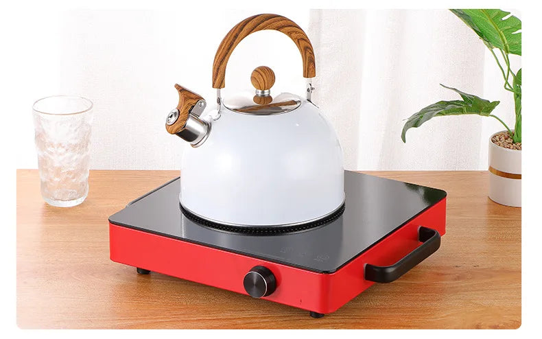 1pc 2.5/3L Liter Stainless Steel Whistle Kettle Thickened Kettle Gas Induction Cooker Universal Kettle Whistle Kettle
