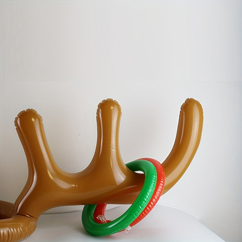 Inflatable Antler Throwing Ring Game, Interactive Game Throwing Ring Christmas Toys, Wedding Games, Team Building Props, Party Supplies