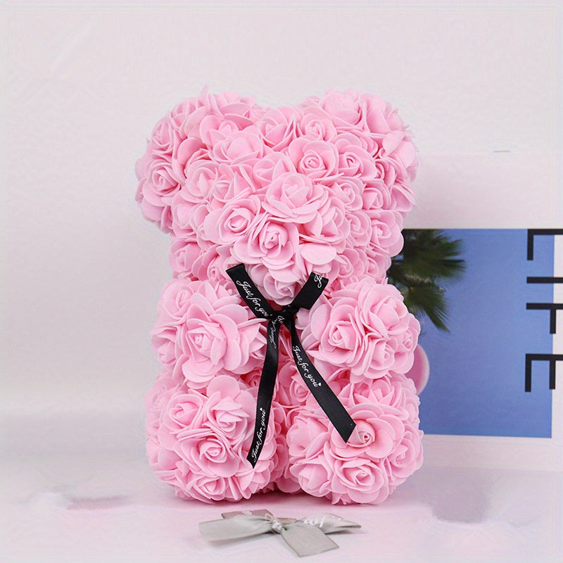 Artificial Rose Bear: A Creative And Romantic Gift For Every Occasion! (Box Not Included)