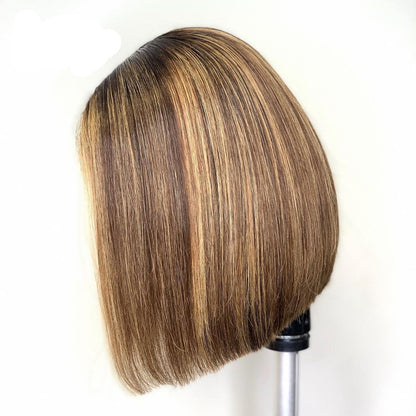 Side split color wig