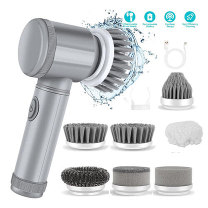 Rechargeable Electric Cordless Cleaning Brush Spin Scrubber Turbo Scrub Cleaner