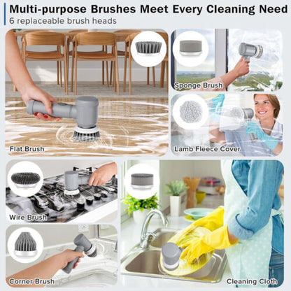 Rechargeable Electric Cordless Cleaning Brush Spin Scrubber Turbo Scrub Cleaner