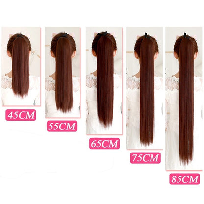 Wig Ponytail Female Long Straight Hair Bandage Style