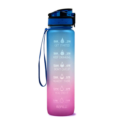 1L Tritan Water Bottle With Time Marker Bounce Cover Motivational Water Bottle Cycling Leakproof Cup For Sports Fitness Bottles