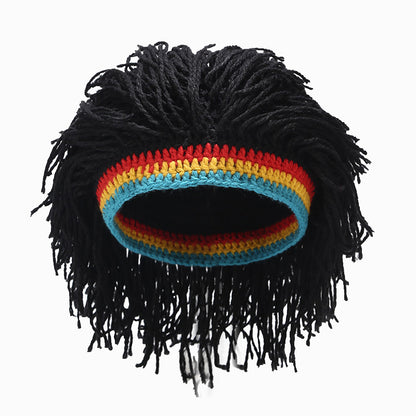 1Pc Reggae Jamaican Rasta Hat Dreadlocks Wig Caribbean Beret Cap Beret Dress Apparel Accessories Fashion Style New