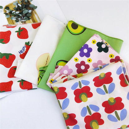 Refreshing Floral All-match Small Silk Scarf Female Print Headscarf