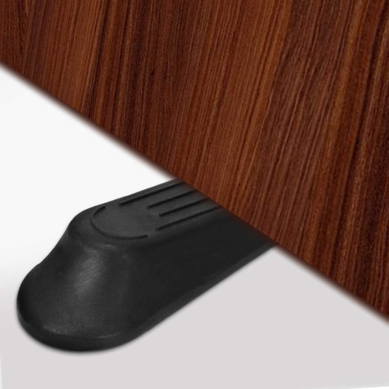 3-Pack Hard Rubber Door Stopper Wedges, Plastic Doorstop for Floor and Door Seam - Sturdy and Durable Door Stop Wedges