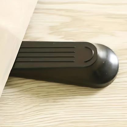 3-Pack Hard Rubber Door Stopper Wedges, Plastic Doorstop for Floor and Door Seam - Sturdy and Durable Door Stop Wedges