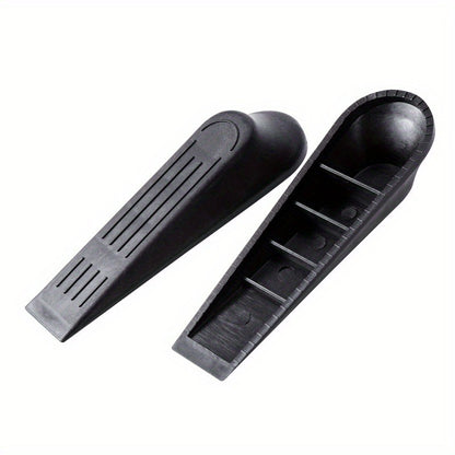 3-Pack Hard Rubber Door Stopper Wedges, Plastic Doorstop for Floor and Door Seam - Sturdy and Durable Door Stop Wedges