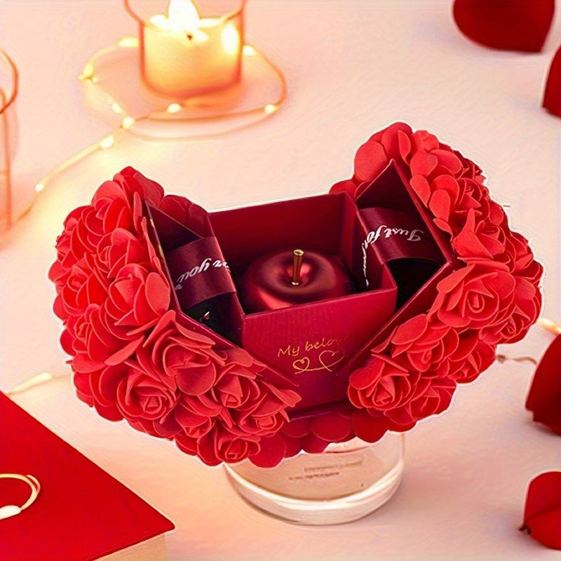 Eternal Red Roses Gift Box - Perfect for Valentine's, Mother's Day & Anniversaries | Ideal for Wife, Girlfriend, Mom | Home Decor Accent