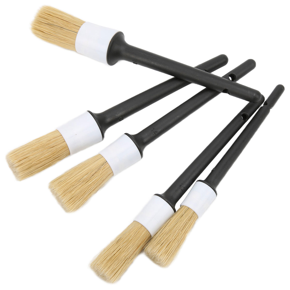 Car Detailing Brushes 5 件套 Different Sized Car Detailing Brush Set Not Scratching Car Detailing Kit Premium Dense Car Detail Bru