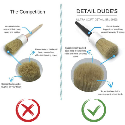 Car Detailing Brushes 5 件套 Different Sized Car Detailing Brush Set Not Scratching Car Detailing Kit Premium Dense Car Detail Bru