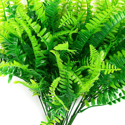 4 件 Artificial Boston Fern Plants Realistic Fake Ferns Uv Resistant Bush Plants Reusable Faux Shrubs Greenery 13.78Inch Plastic