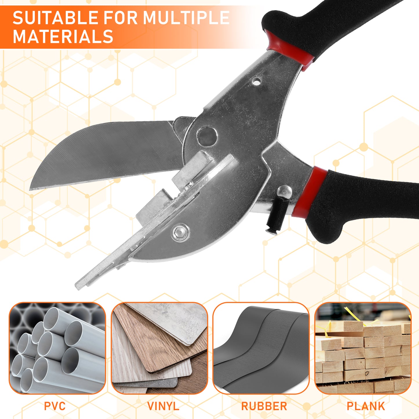 Miter Shears Aluminum Alloy Multi Angle Trunking Shears Precise Shoe Molding Cutter Tool 45°- 135° Miter Shears Cutter Hand Tool