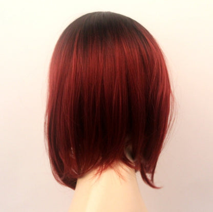 Wine red wave head chemical fiber hood