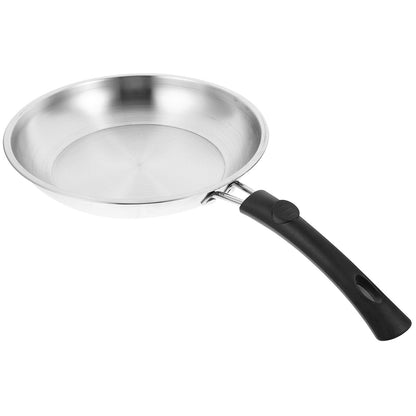 22cm Stainless Steel Frying Pan Non-stick Steak Wok Pan Saucepan Cooking Pot For Gas Stove Kitchen Cookware