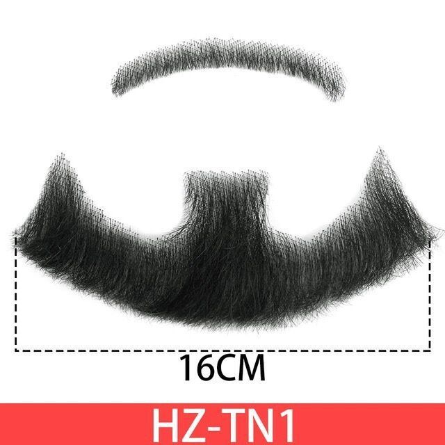 Real Human Hair Simulation Men's A Tin Beard-Channel Film And Television Makeup Props