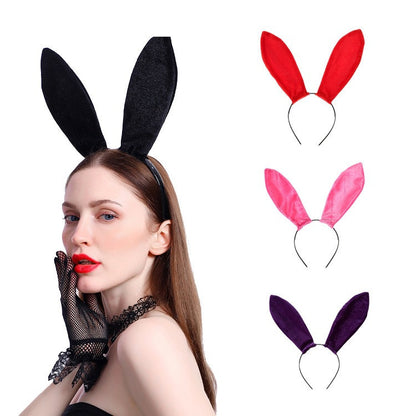 Velvet Rabbit Ears Headband Headband Christmas And Halloween Hair Accessories