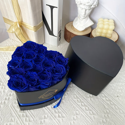 Eternal Love Heart: 16pcs Preserved Rose Box - Perfect for Mother's Day, Valentine's & Birthdays - Lasting Immortal Roses Gift for Her, for Valentine