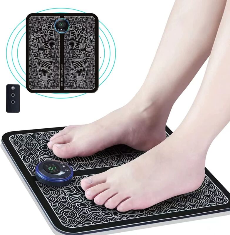 EMS Foot Massager Mat Electric Pad Blood Muscle Circulation Relief Pain +Remote