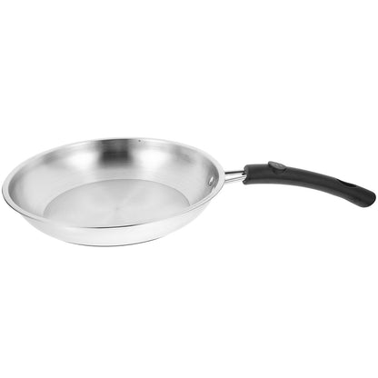 22cm Stainless Steel Frying Pan Non-stick Steak Wok Pan Saucepan Cooking Pot For Gas Stove Kitchen Cookware