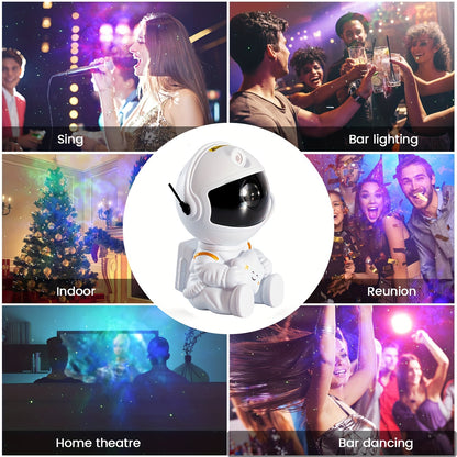 Astronaut Projector Portable Design Star Projector Galaxy Night Light - Astronaut Space Projector Starry Nebula Ceiling LED Lamp With Remote Bedroom Living Room Party Birthday Gift, All Season Decorating