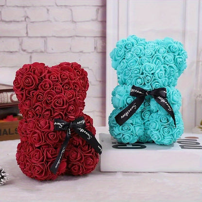 Artificial Rose Bear: A Creative And Romantic Gift For Every Occasion! (Box Not Included)