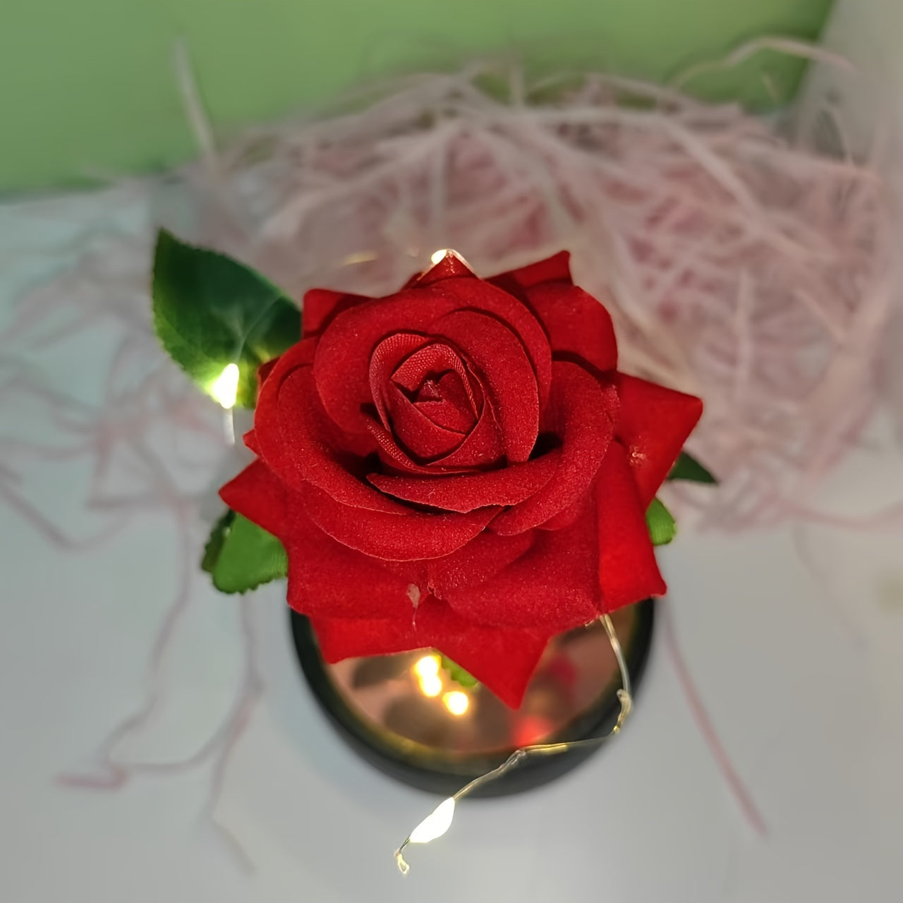 Eternal LED Rose in Glass Dome - Romantic Acrylic Artificial Flower, Perfect for Mother's Day, Weddings, Valentine's, Anniversaries, Christmas & Birthdays