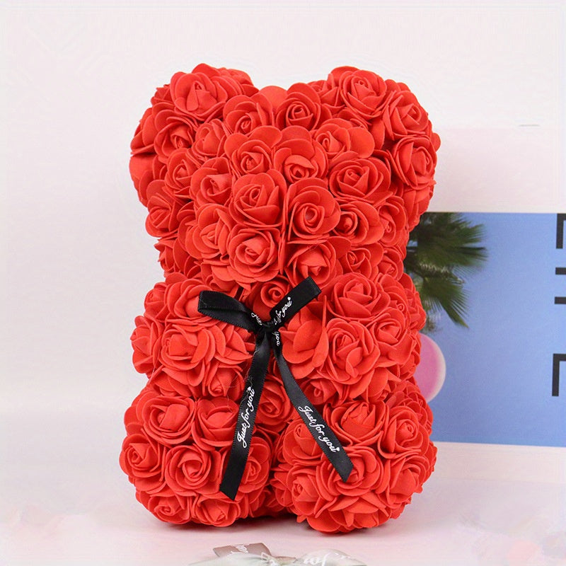 Artificial Rose Bear: A Creative And Romantic Gift For Every Occasion! (Box Not Included)