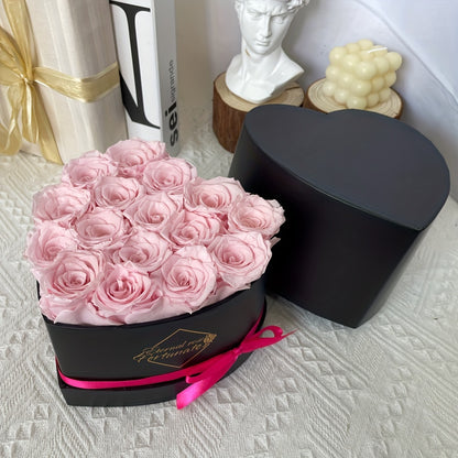 Eternal Love Heart: 16pcs Preserved Rose Box - Perfect for Mother's Day, Valentine's & Birthdays - Lasting Immortal Roses Gift for Her, for Valentine