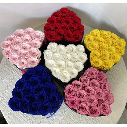 Eternal Love Heart: 16pcs Preserved Rose Box - Perfect for Mother's Day, Valentine's & Birthdays - Lasting Immortal Roses Gift for Her, for Valentine