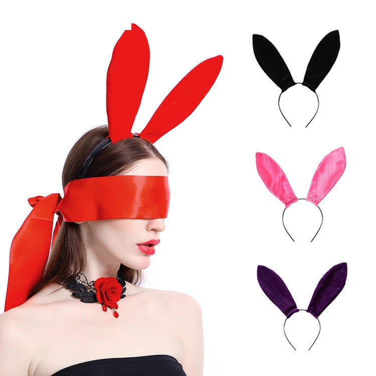 Velvet Rabbit Ears Headband Headband Christmas And Halloween Hair Accessories