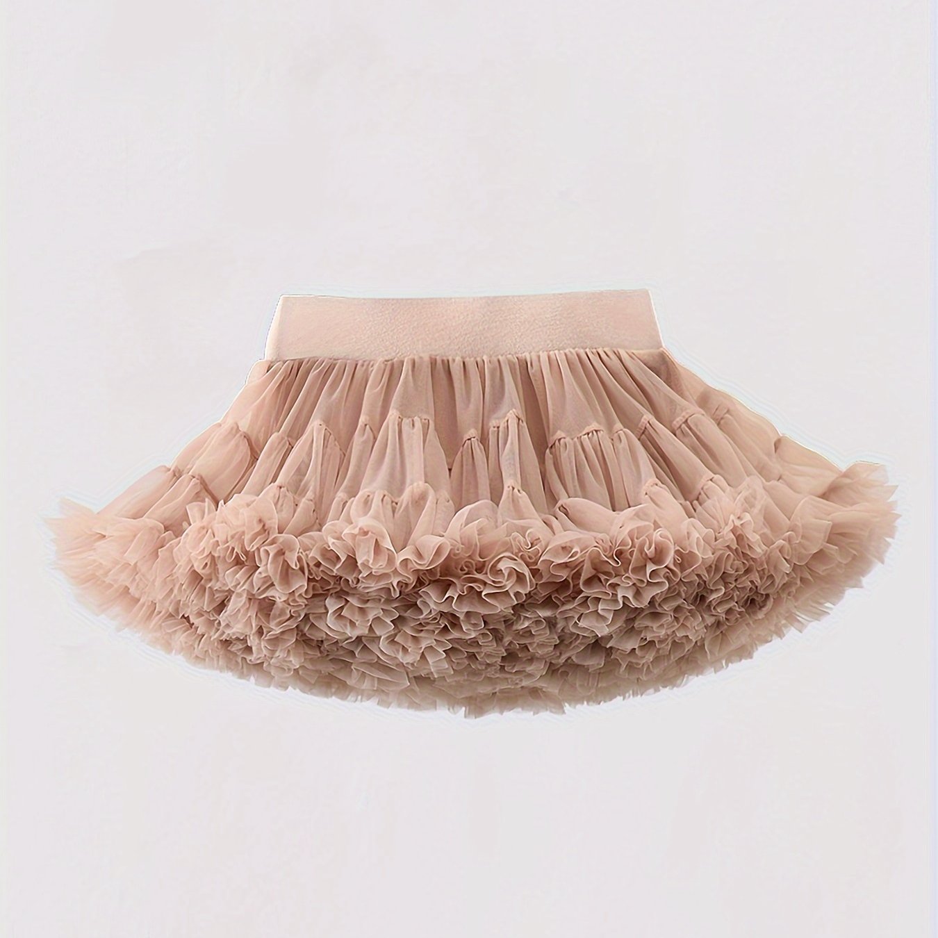 Girls Stunning & Cute Layered Ruffle Tutu Mesh Stage Performance Skirt For Birthday Party