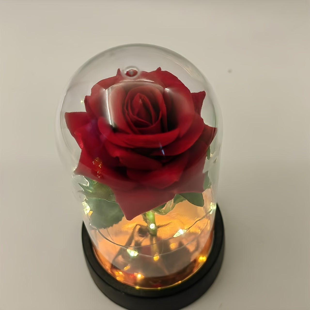 Eternal LED Rose in Glass Dome - Romantic Acrylic Artificial Flower, Perfect for Mother's Day, Weddings, Valentine's, Anniversaries, Christmas & Birthdays