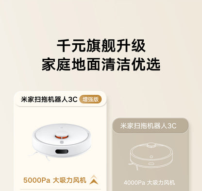 XIAOMI MIJIA Robot Vacuum Cleaners Mop 3C Pro Enhanced Edition Plus C103 5000PA Suction Sweeping Washing Mop APP Smart Planned