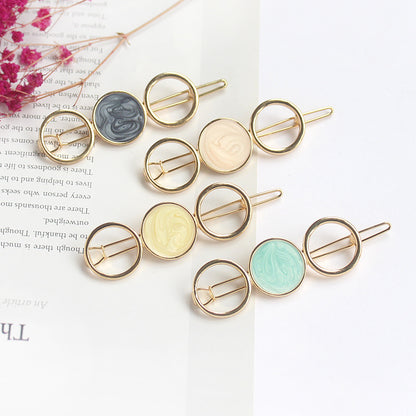 Round metal hairpin hair accessories