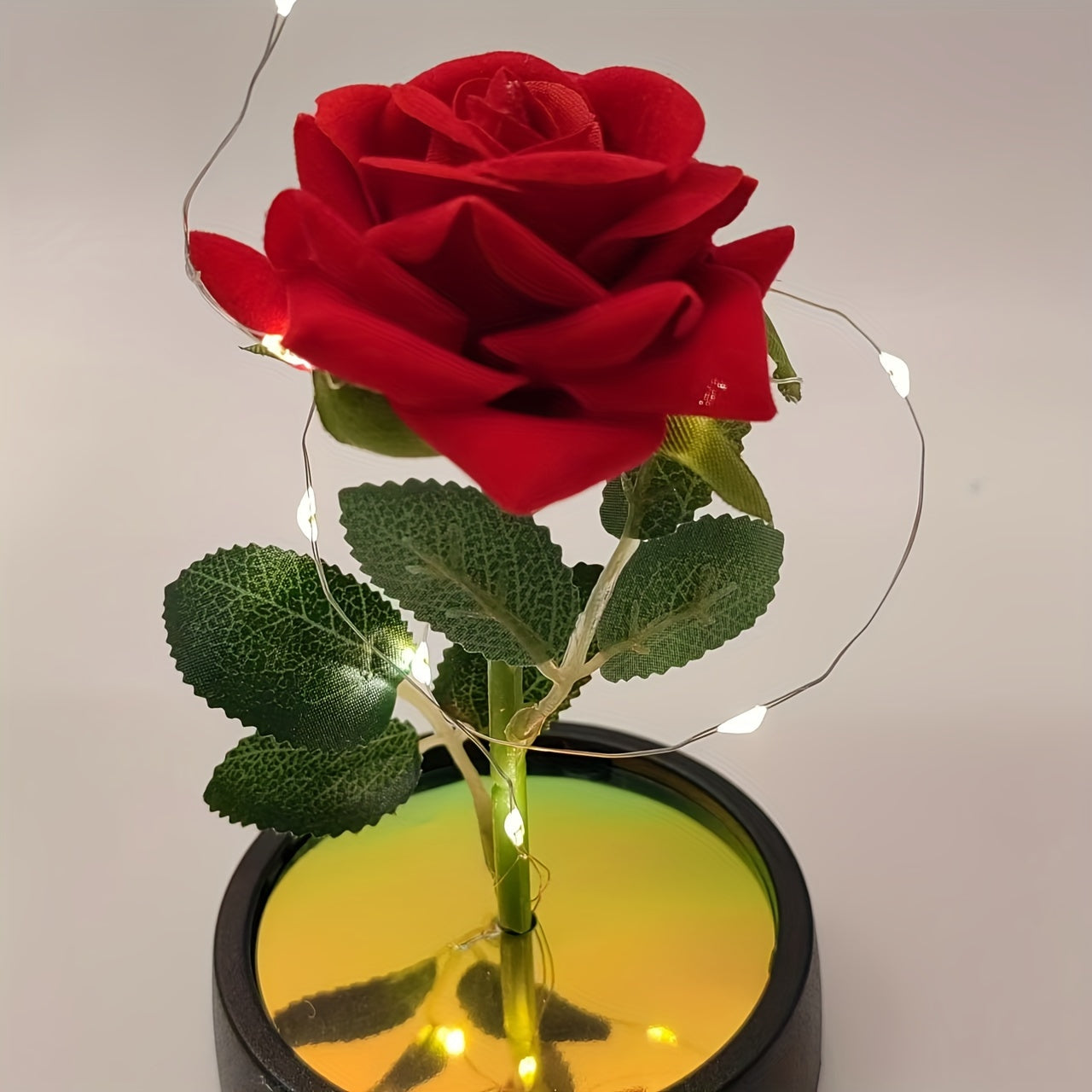 Eternal LED Rose in Glass Dome - Romantic Acrylic Artificial Flower, Perfect for Mother's Day, Weddings, Valentine's, Anniversaries, Christmas & Birthdays