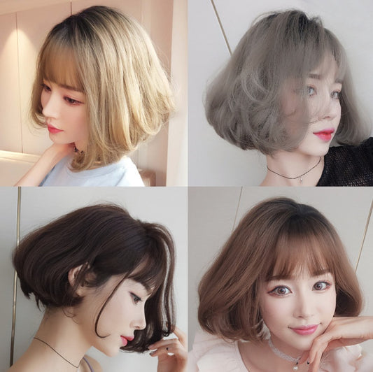 Wig female new wave head short hair realistic fashion personality fluffy hood explosion wig