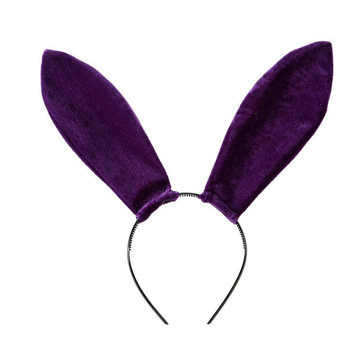 Velvet Rabbit Ears Headband Headband Christmas And Halloween Hair Accessories