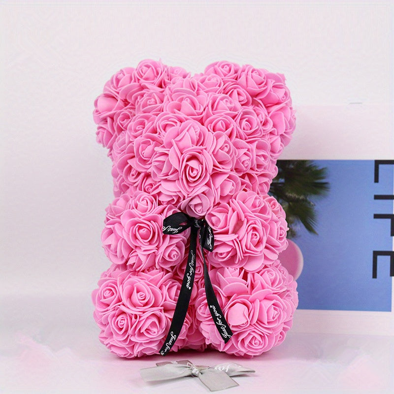 Artificial Rose Bear: A Creative And Romantic Gift For Every Occasion! (Box Not Included)