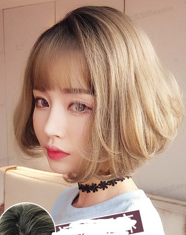 Wig female new wave head short hair realistic fashion personality fluffy hood explosion wig