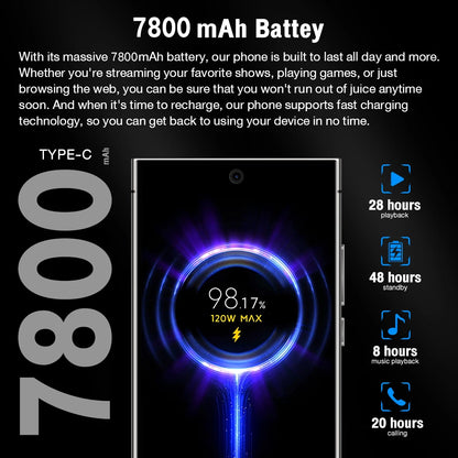 2025 Global version Mobile Phones S25 Ultra 7.3HD Cellphones 22G+2T Original Smartphone Dual SIM Android 14 7800mAh 5G Phone