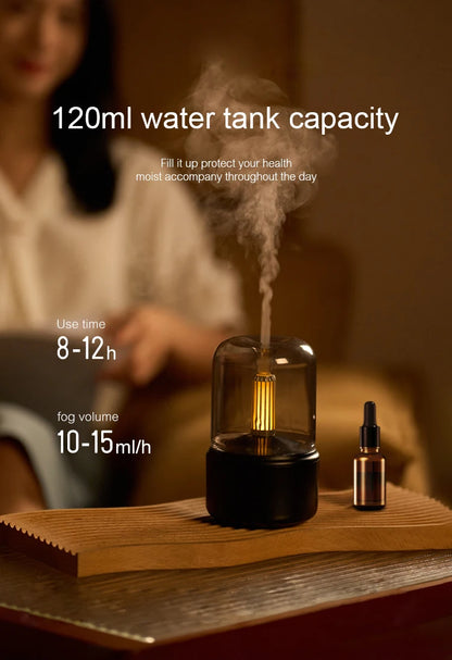 KINSCOTER Aromatherapy Essential Oil Fragrance Diffuser, Electric USB Aroma Diffuser, Mini Bedroom Ultrasonic Air Humidifier