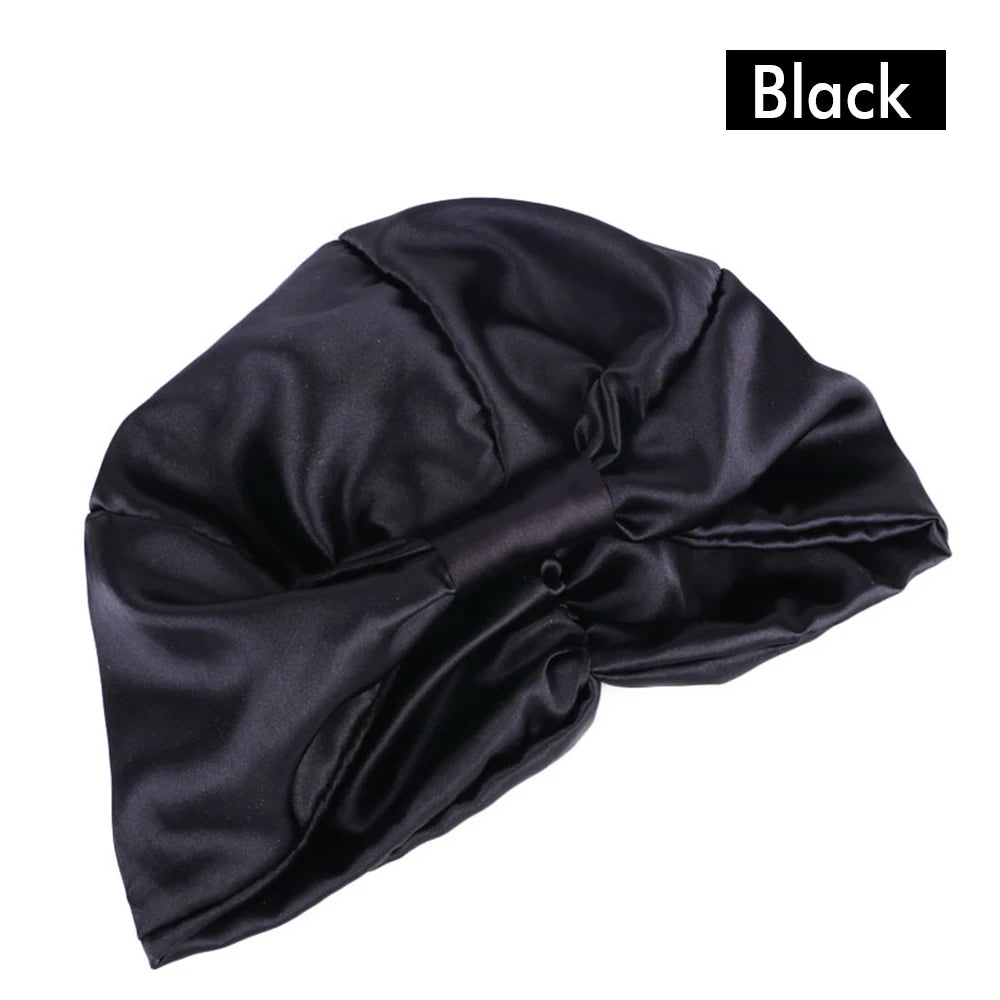 NEW Night Sleeping Cap Hair Women Bonnet Hat Head Cover Satin Turban Wrap Hats