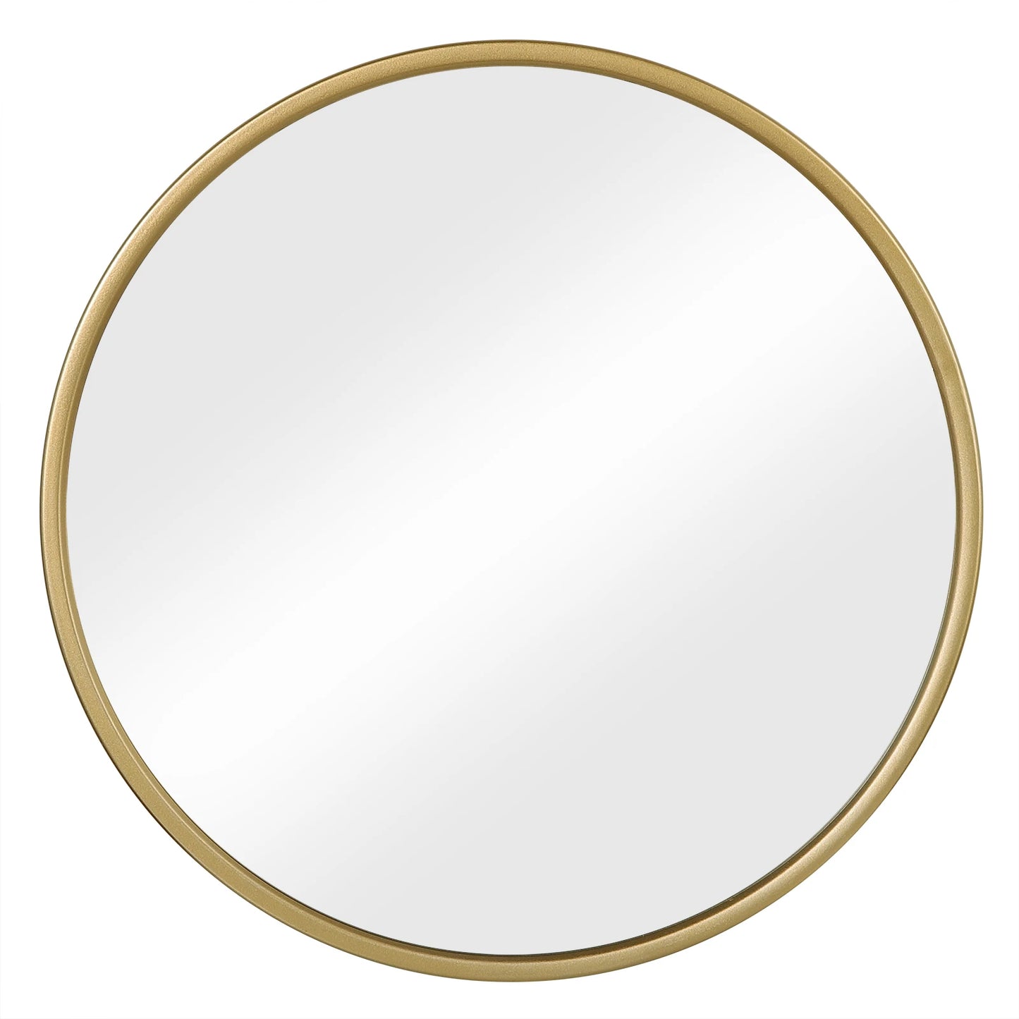 Hanging Makeup Mirror Modern Round Mirror with Gold Metal Frame for Bedroom Bathroom Living Room Hallway Home Decoration